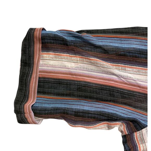 Torrid Button Up  Blouse Size ^ in Blue and Peach - Picture 7 of 12